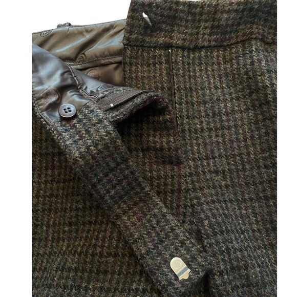 Leon Max Limited Edition Brown Wool Plaid Cropped Trousers – Women's Size 4 - Picture 7 of 10
